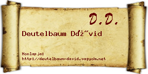 Deutelbaum Dávid névjegykártya